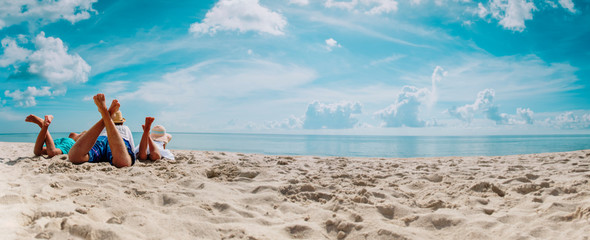 family in the beach