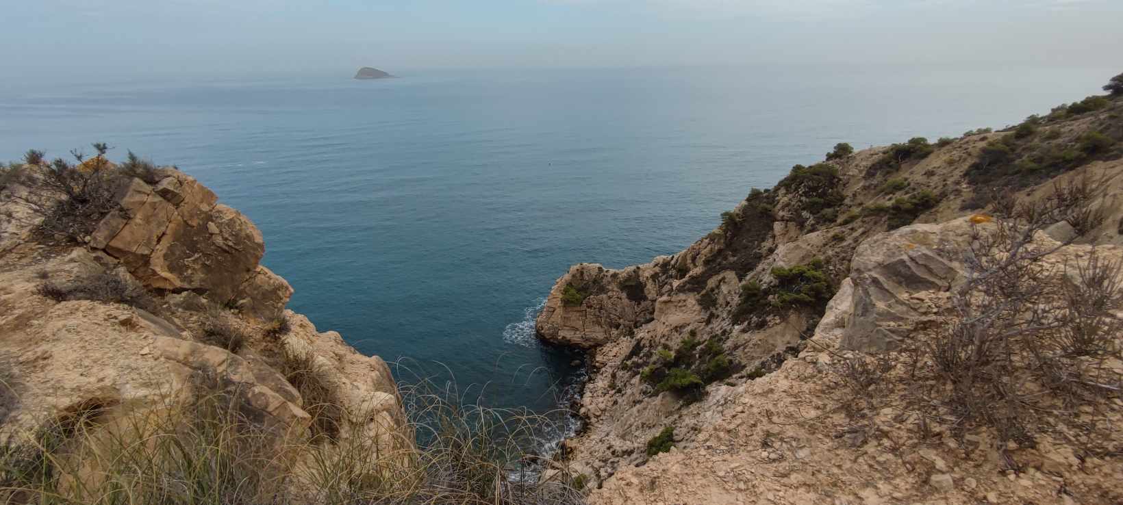 sea and clif in Benidorm