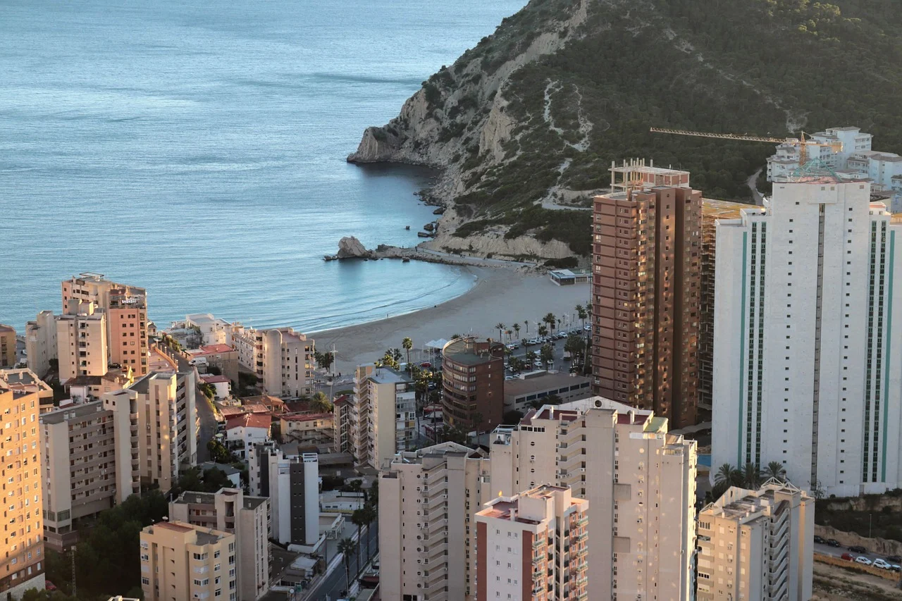 Benidorm Old Town, sea, buildings