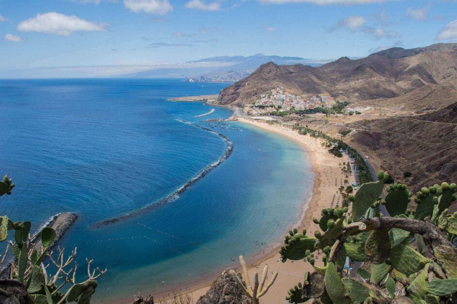 Panoramic view of Tenerife beaches and mountains for travel guide, Travel Easy World