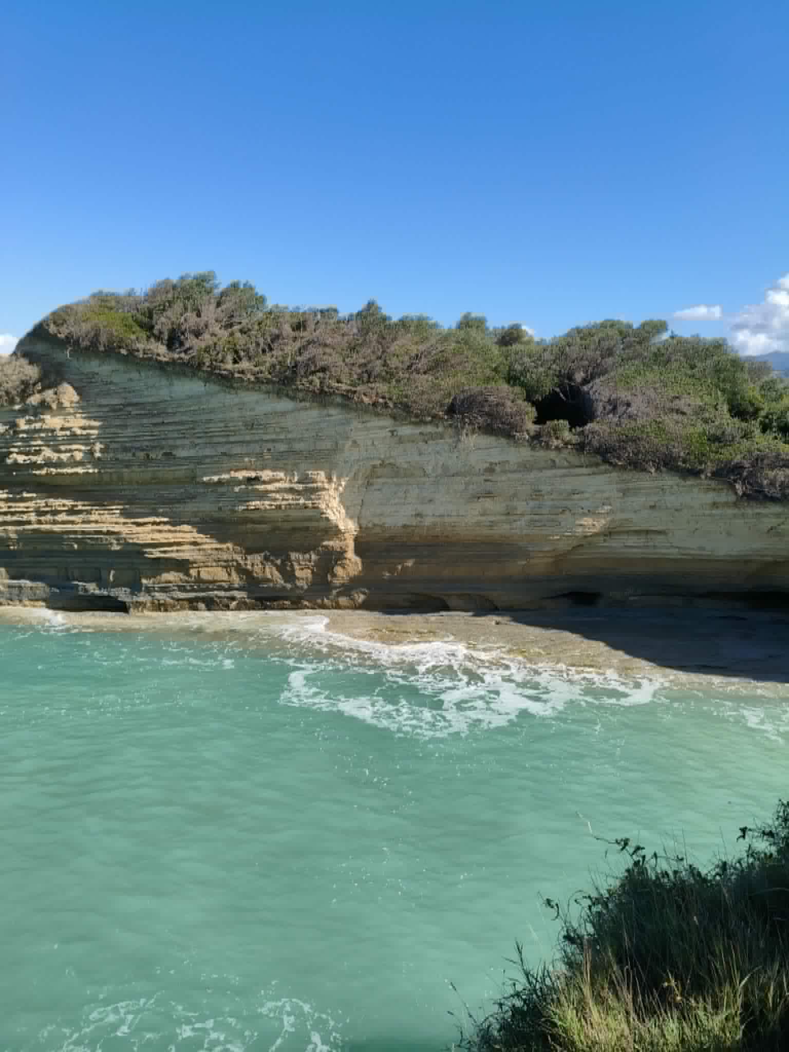 The sandstone rock formations of Canal d'Amour in Sidari, Corfu.